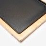 Prato Ferro Fundido 34X20cm + Base Madeira 40X24cm Prato Ferro Fundido 34X20cm + Base Madeira 40X24cm