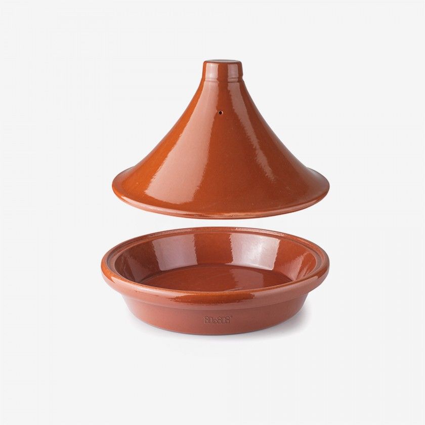 Tajine Barro Natural Esmaltado Castanho Ø28X19cm Tajine Barro Natural Esmaltado Castanho Ø28X19cm