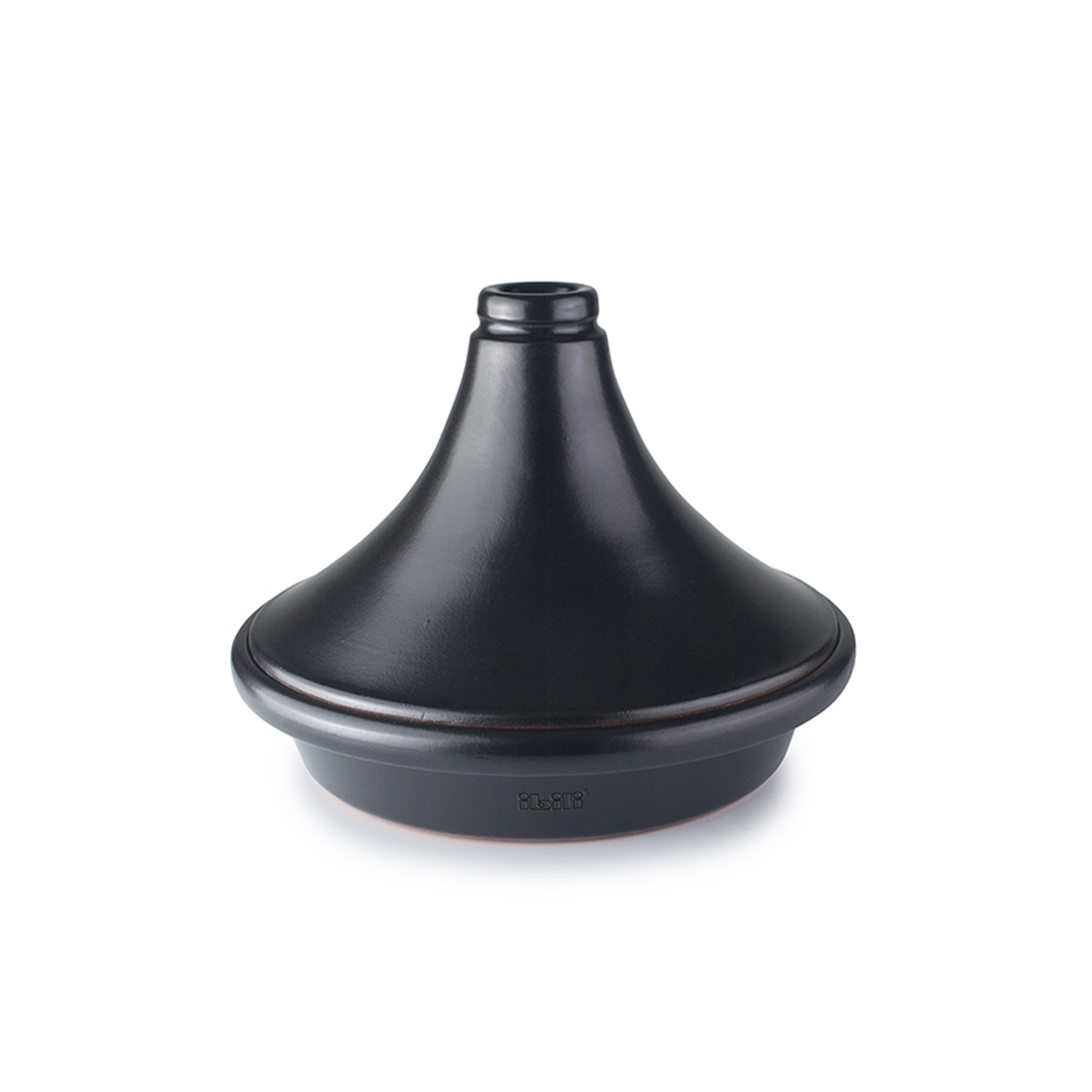 Tajine Barro Natural Esmaltado Preto Ø28X19cm