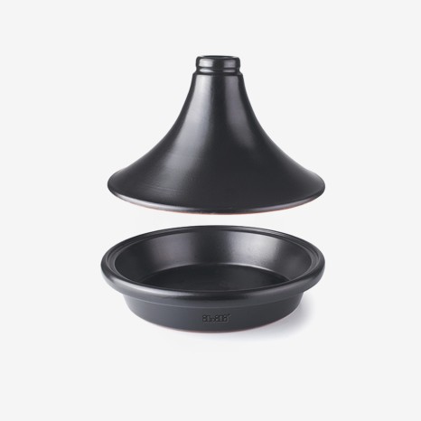 Tajine Barro Natural Esmaltado Preto Ø28X19cm - Image product