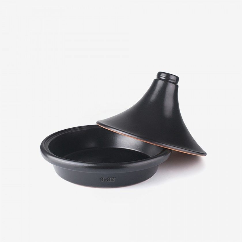 Tajine Barro Natural Esmaltado Preto Ø28X19cm Tajine Barro Natural Esmaltado Preto Ø28X19cm