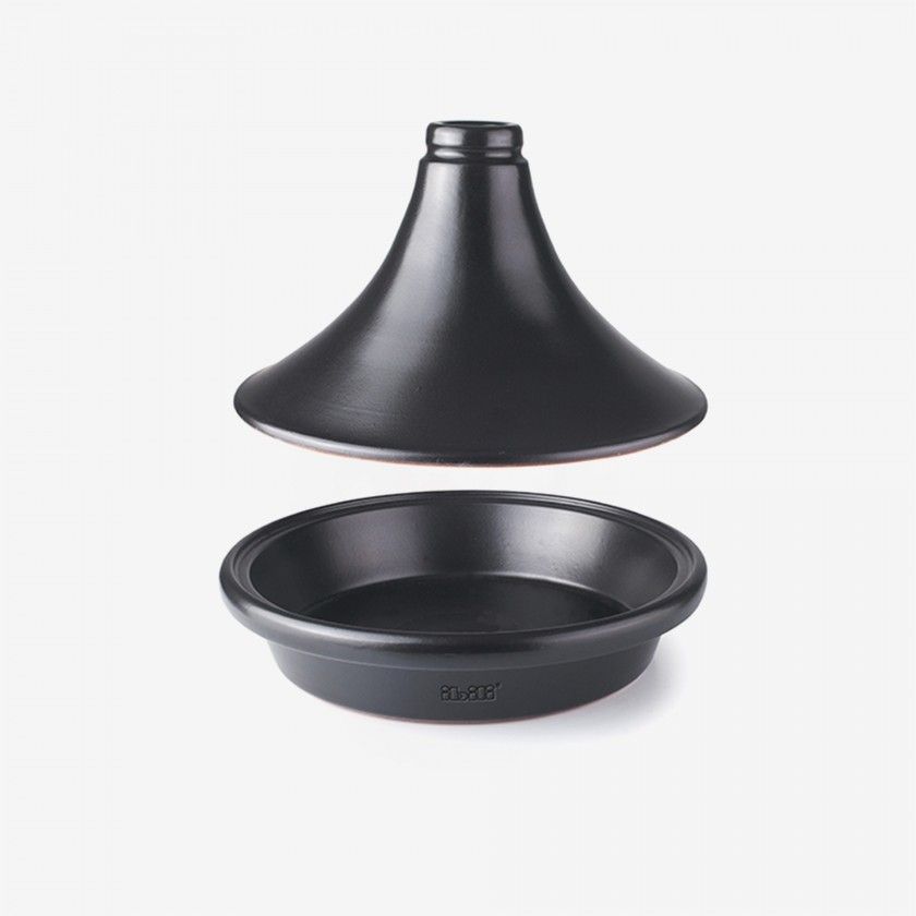 Tajine Barro Natural Esmaltado Preto Ø28X19cm Tajine Barro Natural Esmaltado Preto Ø28X19cm