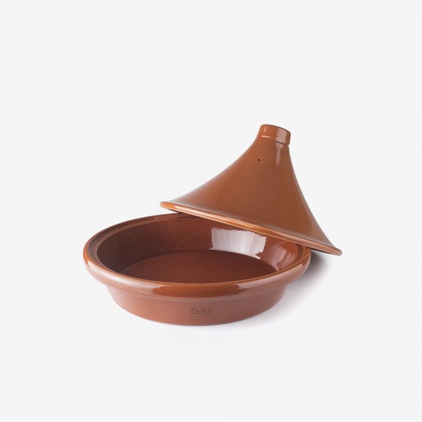 Tajine Barro Natural Esmaltado Castanho Ø28X19cm Tajine Barro Natural Esmaltado Castanho Ø28X19cm