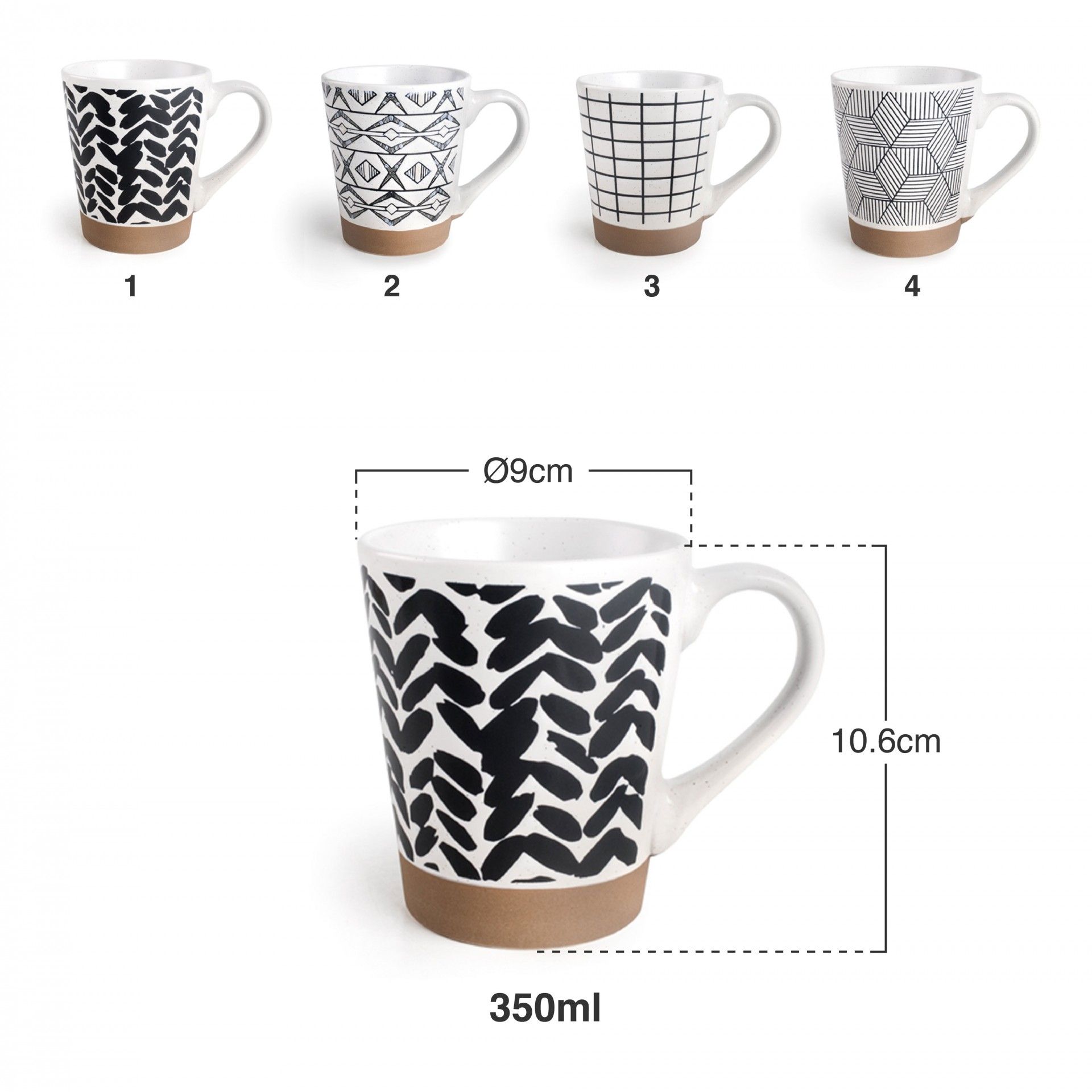 Caneca Porcelana Marken 350ml Ø10.6X9cm