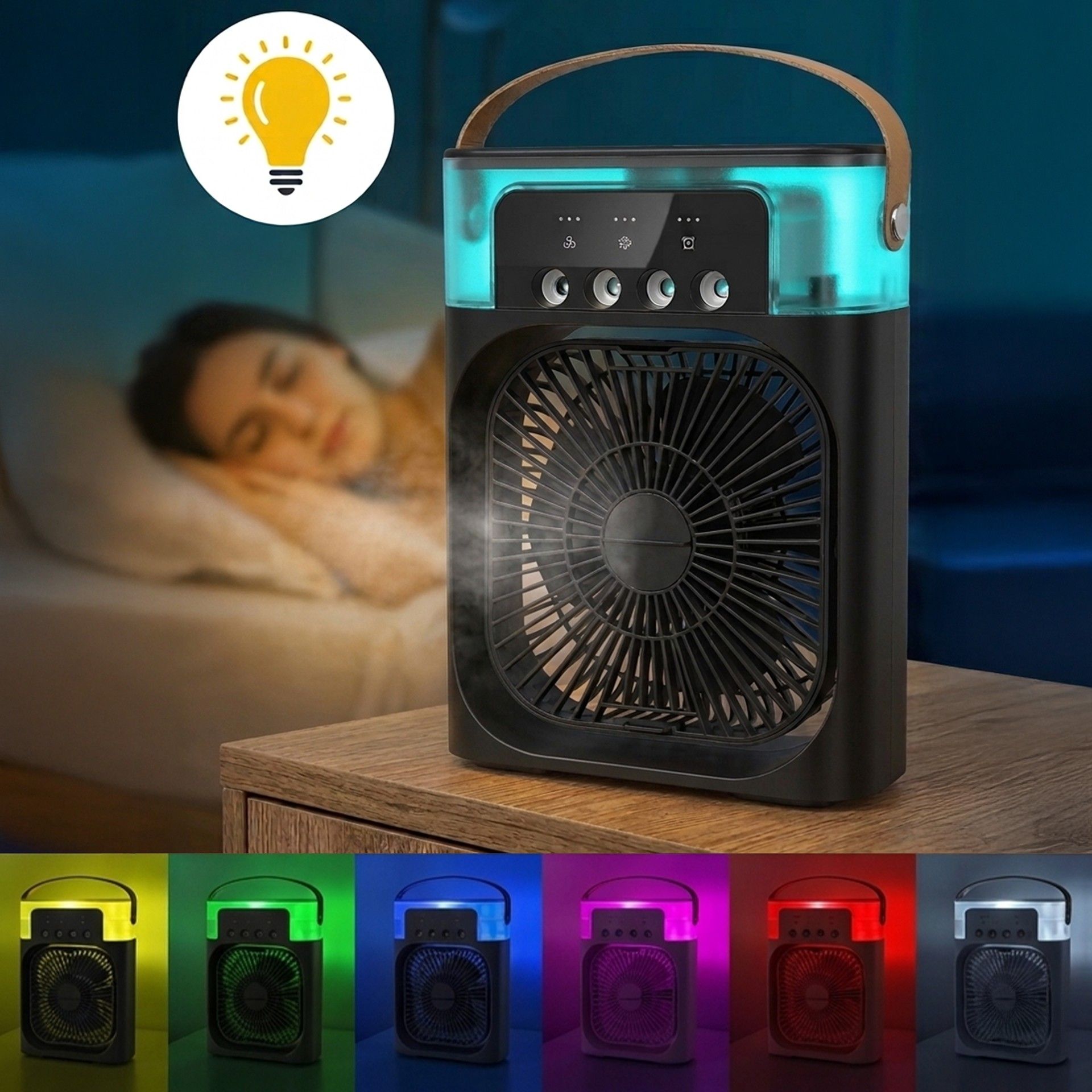 Ventilador E Humidificador 5 Saídas 16.8X7.4X22.8cm