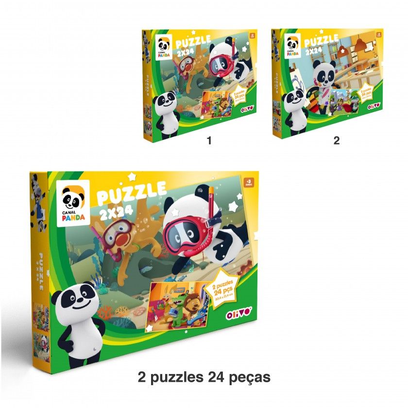 Puzzle Canal Panda Peças 2X24 Puzzle Canal Panda Peças 2X24
