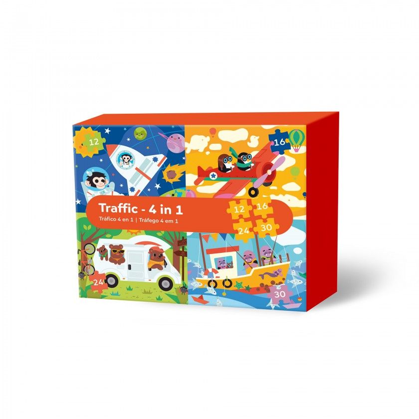 Puzzle 4 em 1 Ve�culos