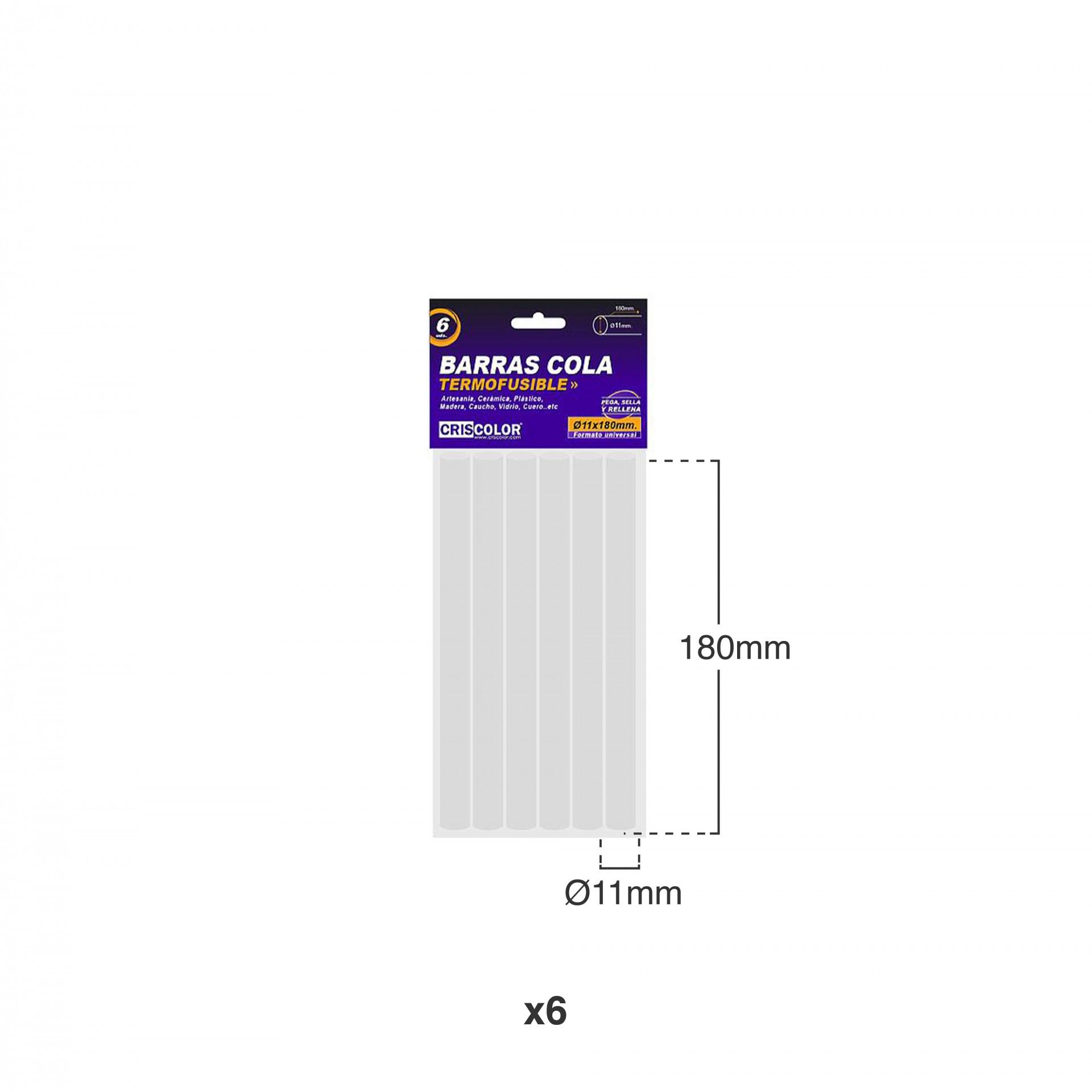 Barra De Silicone Branca 11X180mm Pack 6