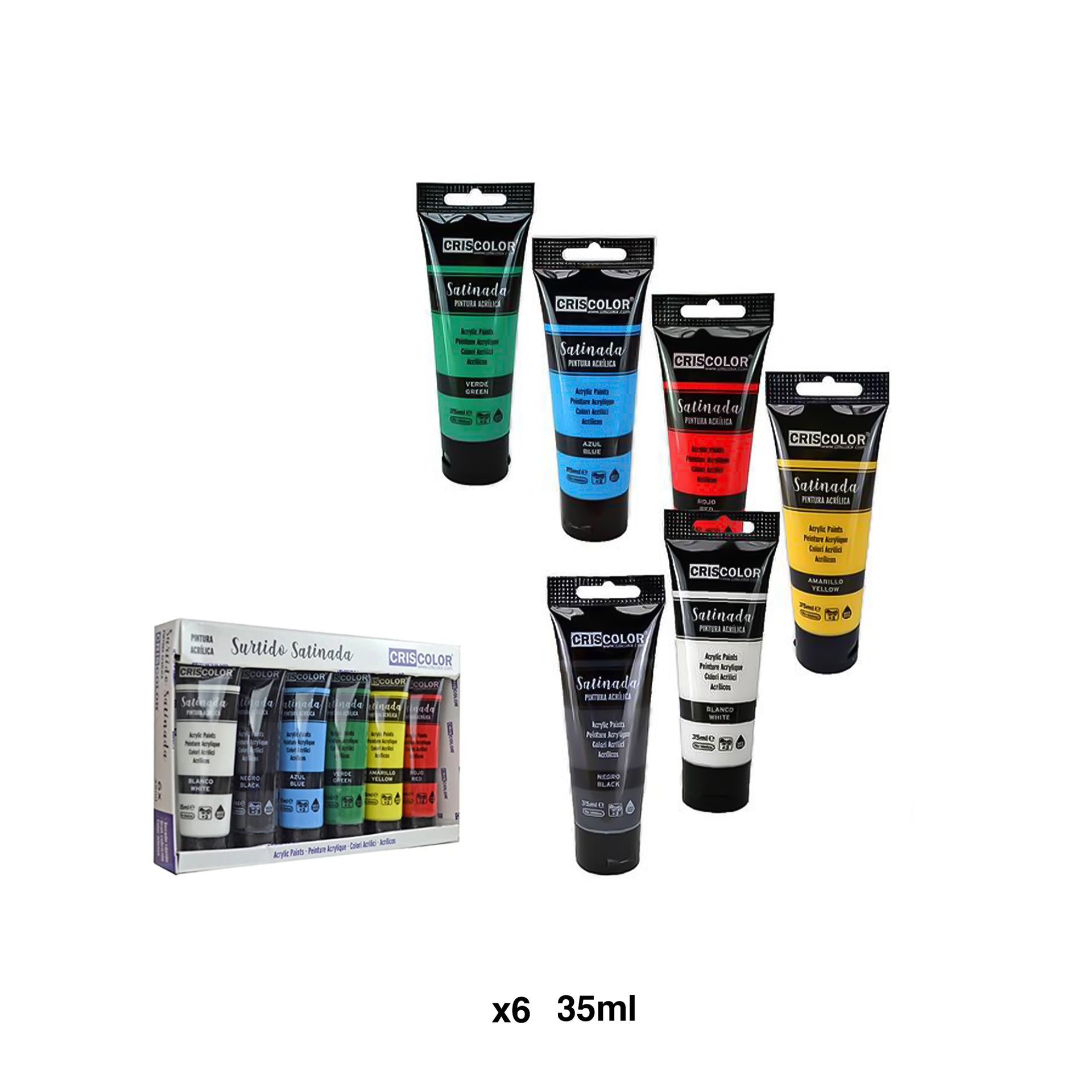 Tinta Acrílica 6 Cores Intenso 35ml