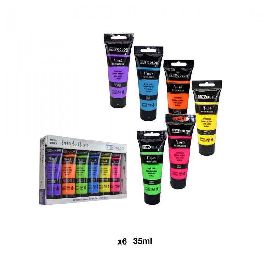 Tinta Acr�lica 6 Cores Fluorescente 35ml