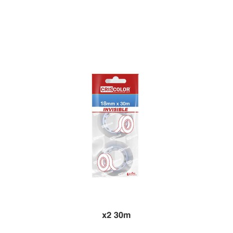 Rolo De Fita Cola Invisível 18mmx30m Pack 2 - Image product