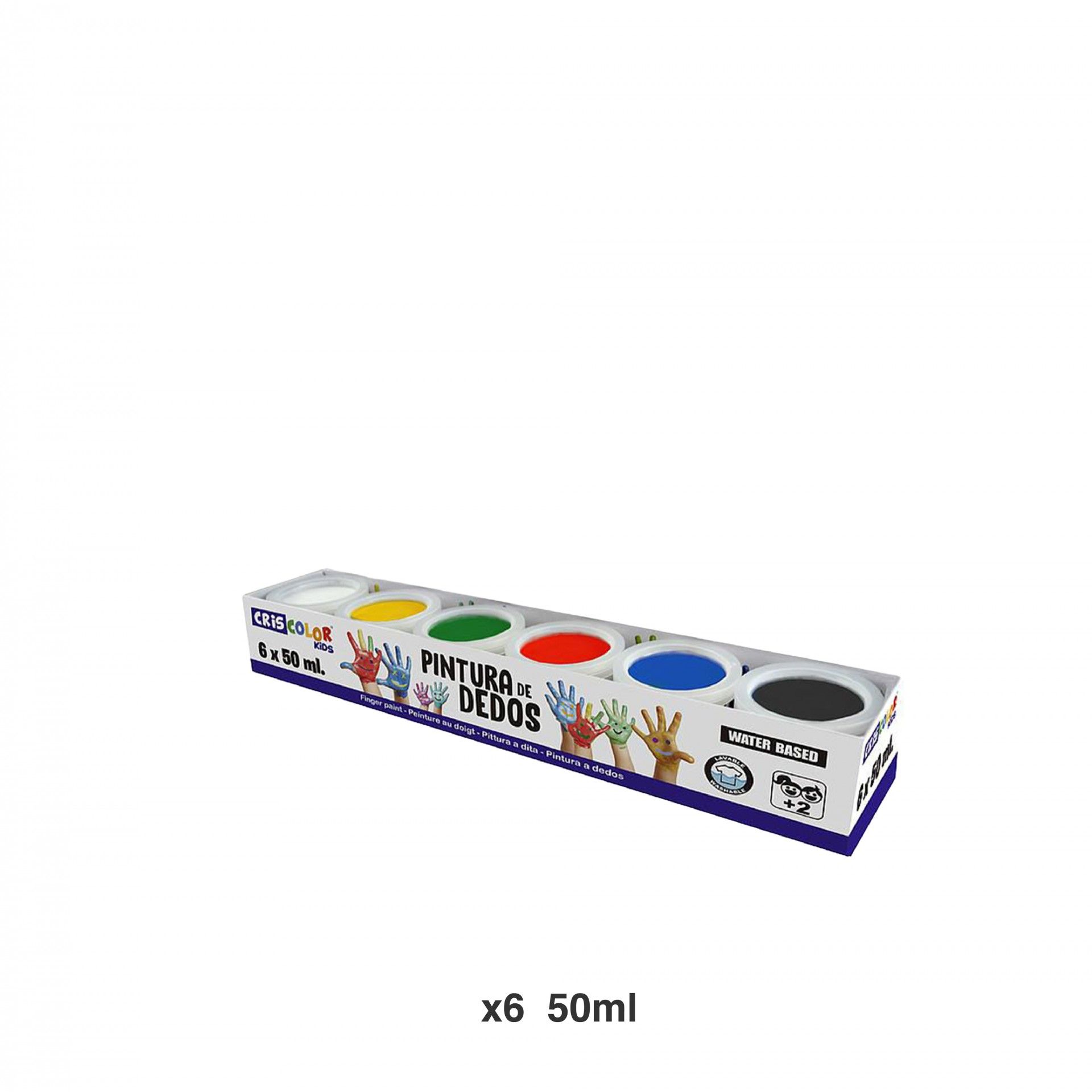 Tinta Pintura Dedos 50ml Pack 6