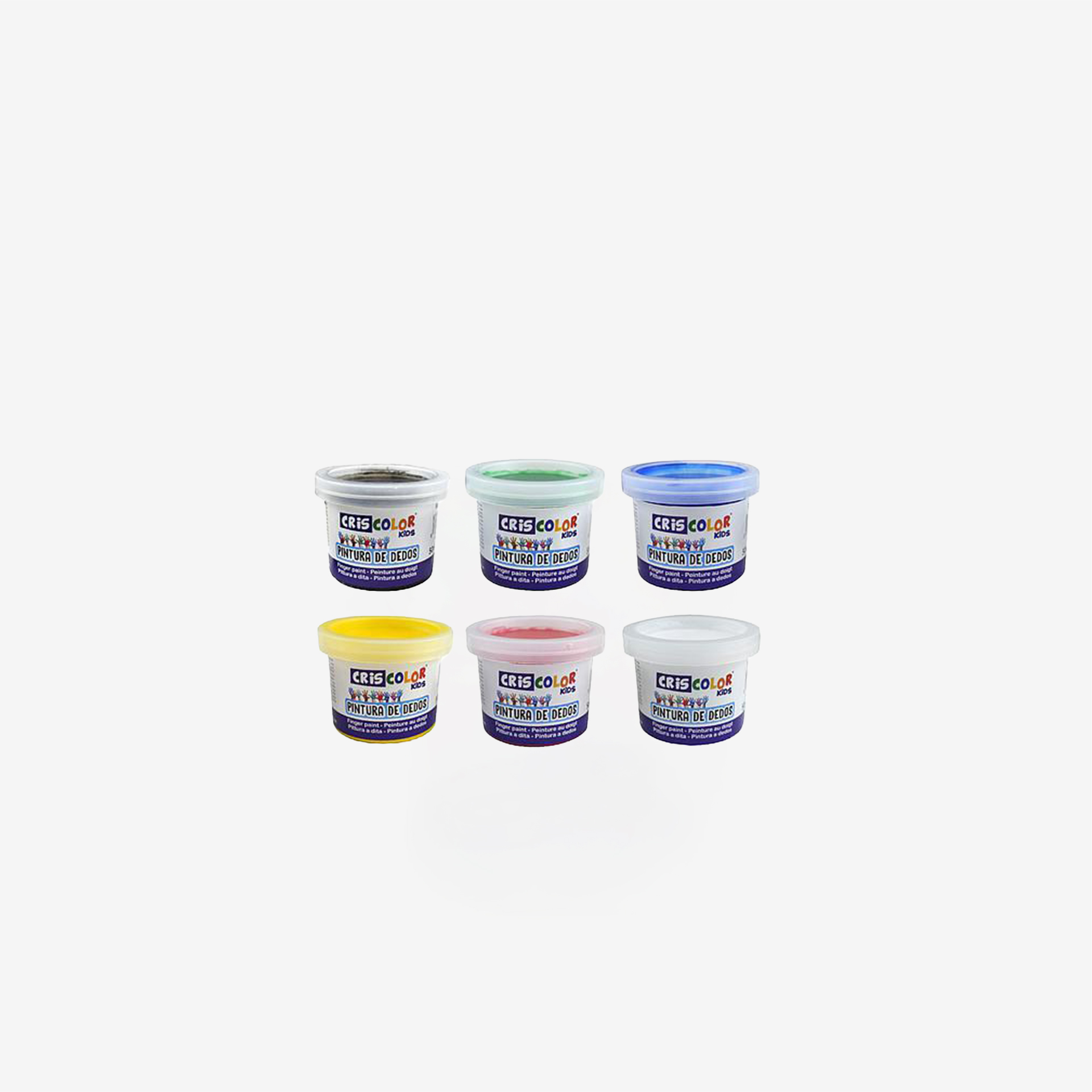 Tinta Pintura Dedos 50ml Pack 6