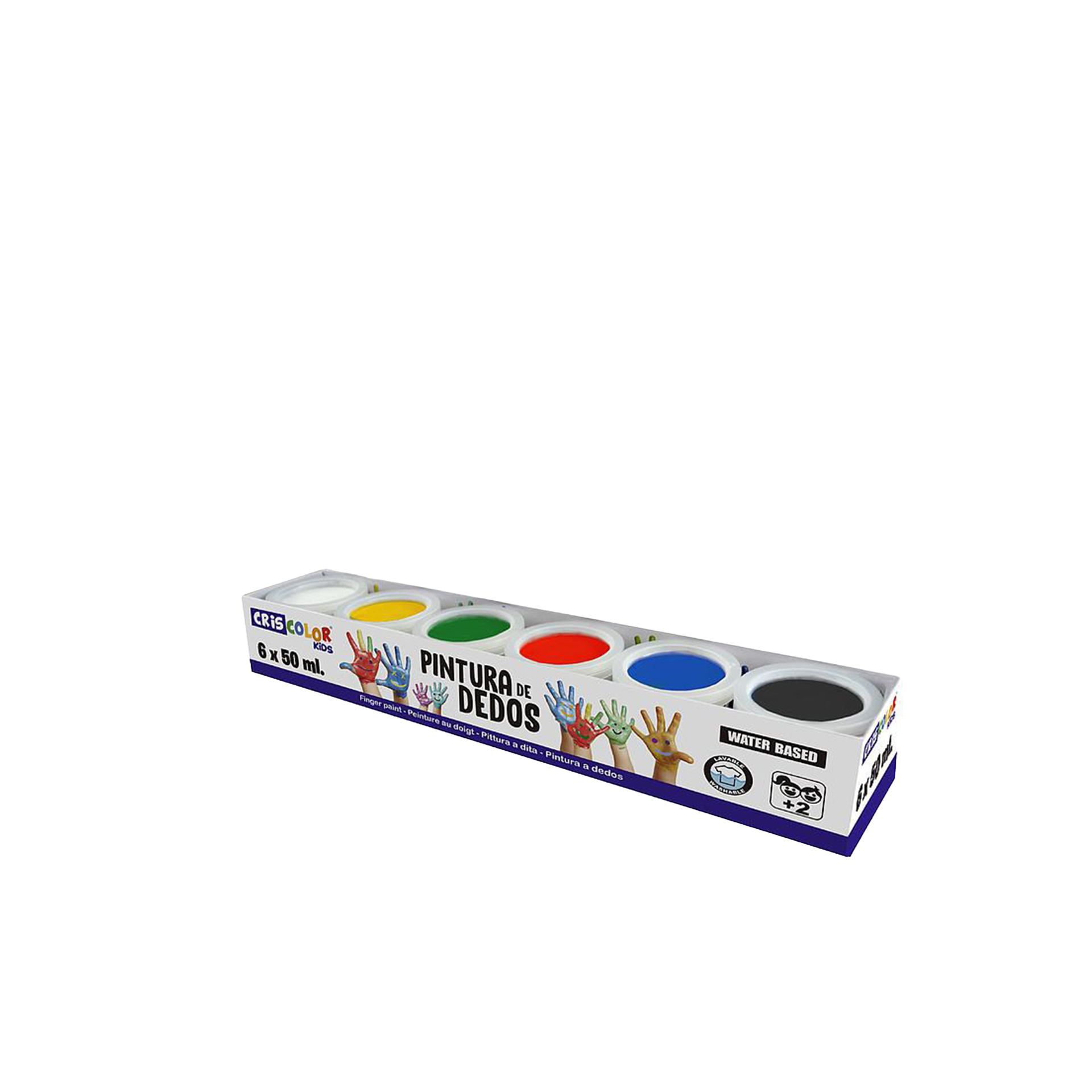 Tinta Pintura Dedos 50ml Pack 6