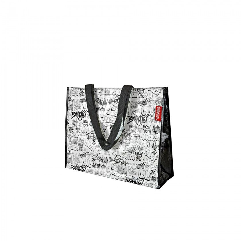 Saco Para Compras Ráfia Graffiti 34.5X13.5X45.5cm Saco Para Compras Ráfia Graffiti 34.5X13.5X45.5cm