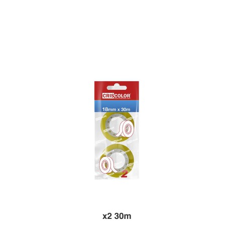Rolo De Fita Cola Transparente 18mmX30m Pack 2 - Image product