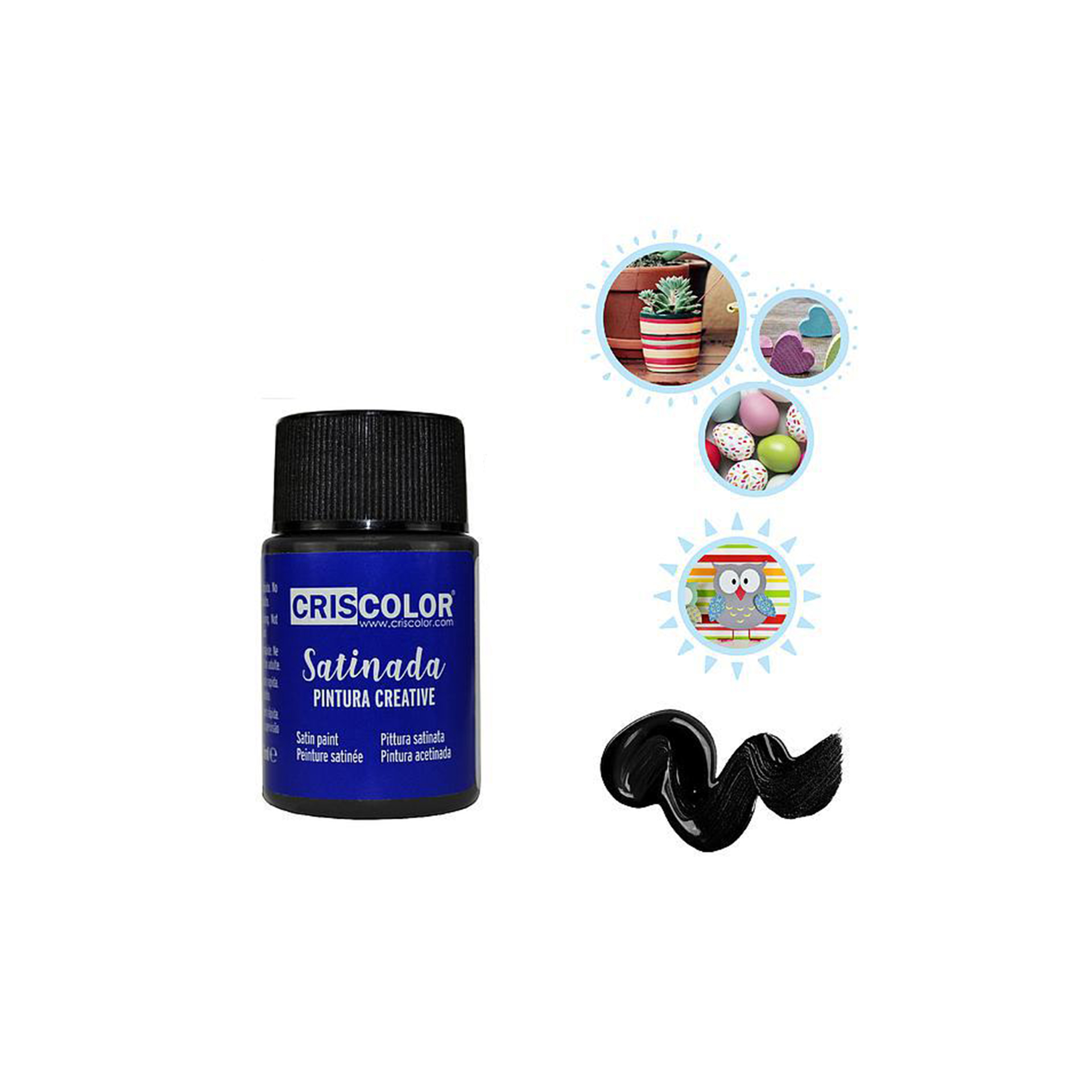 Frasco De Tinta Creative Preto 35ml