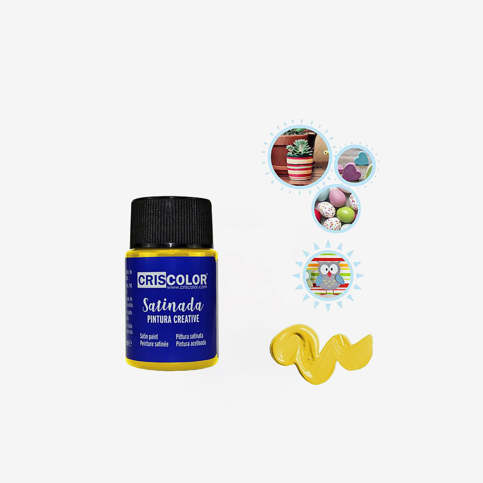 Frasco De Tinta Creative Amarelo 35ml