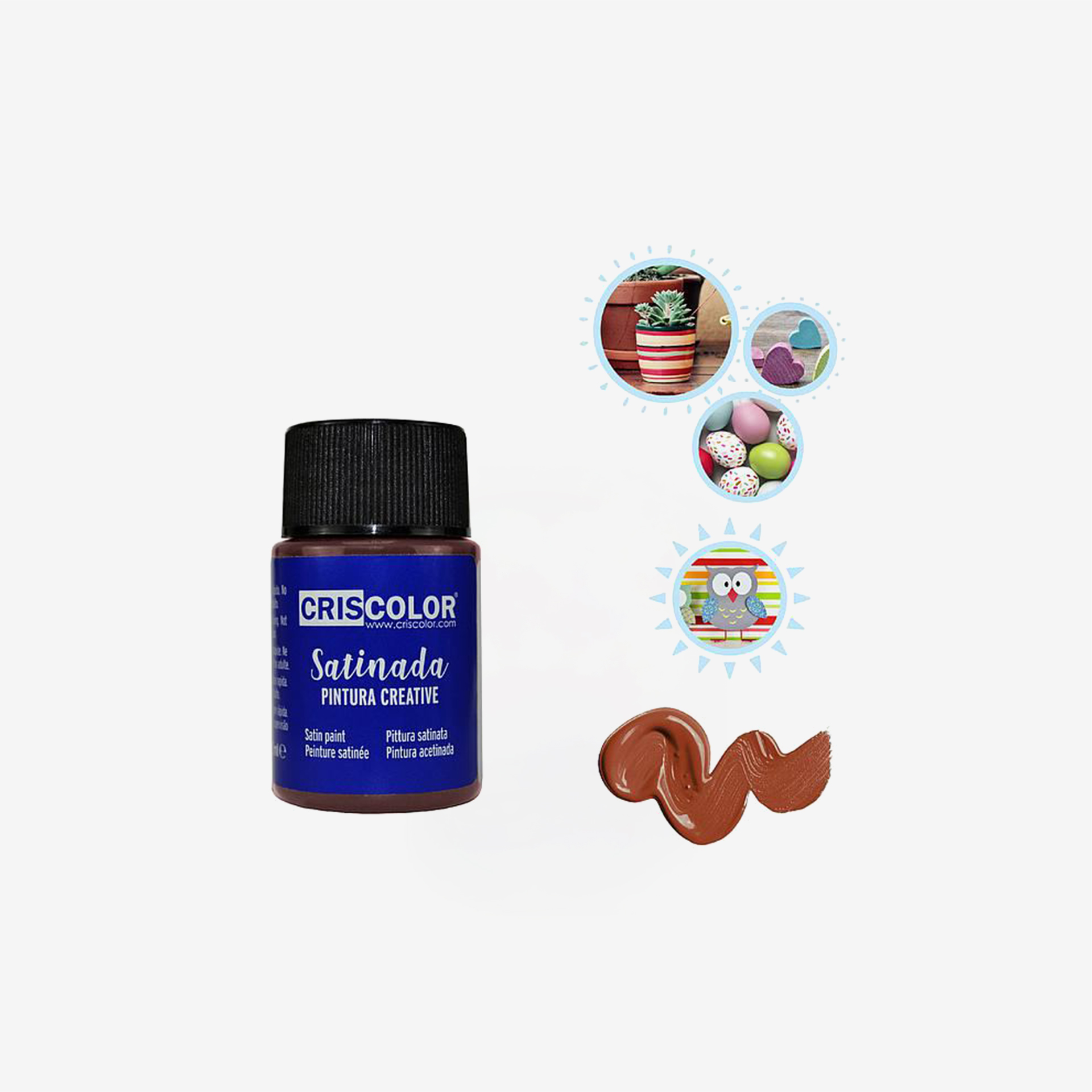 Frasco De Tinta Creative Castanho 35ml