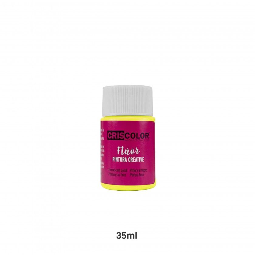 Frasco De Tinta Creative Amarelo Fluo 35ml Frasco De Tinta Creative Amarelo Fluo 35ml