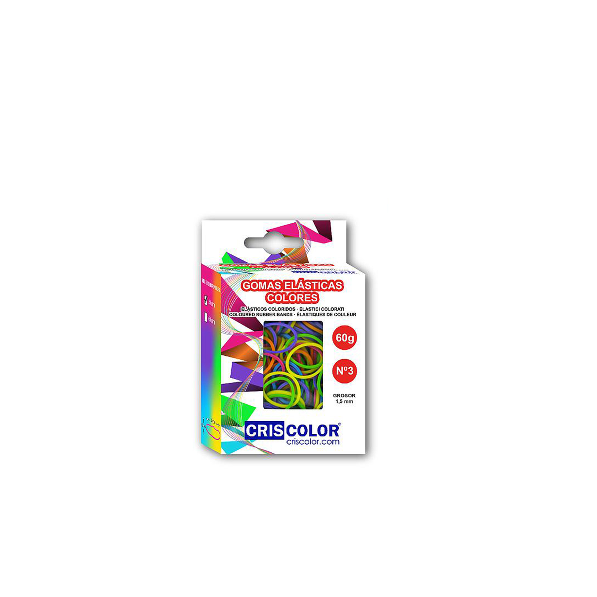 Elásticos Cores N.3 60g 30mmX1.5mm