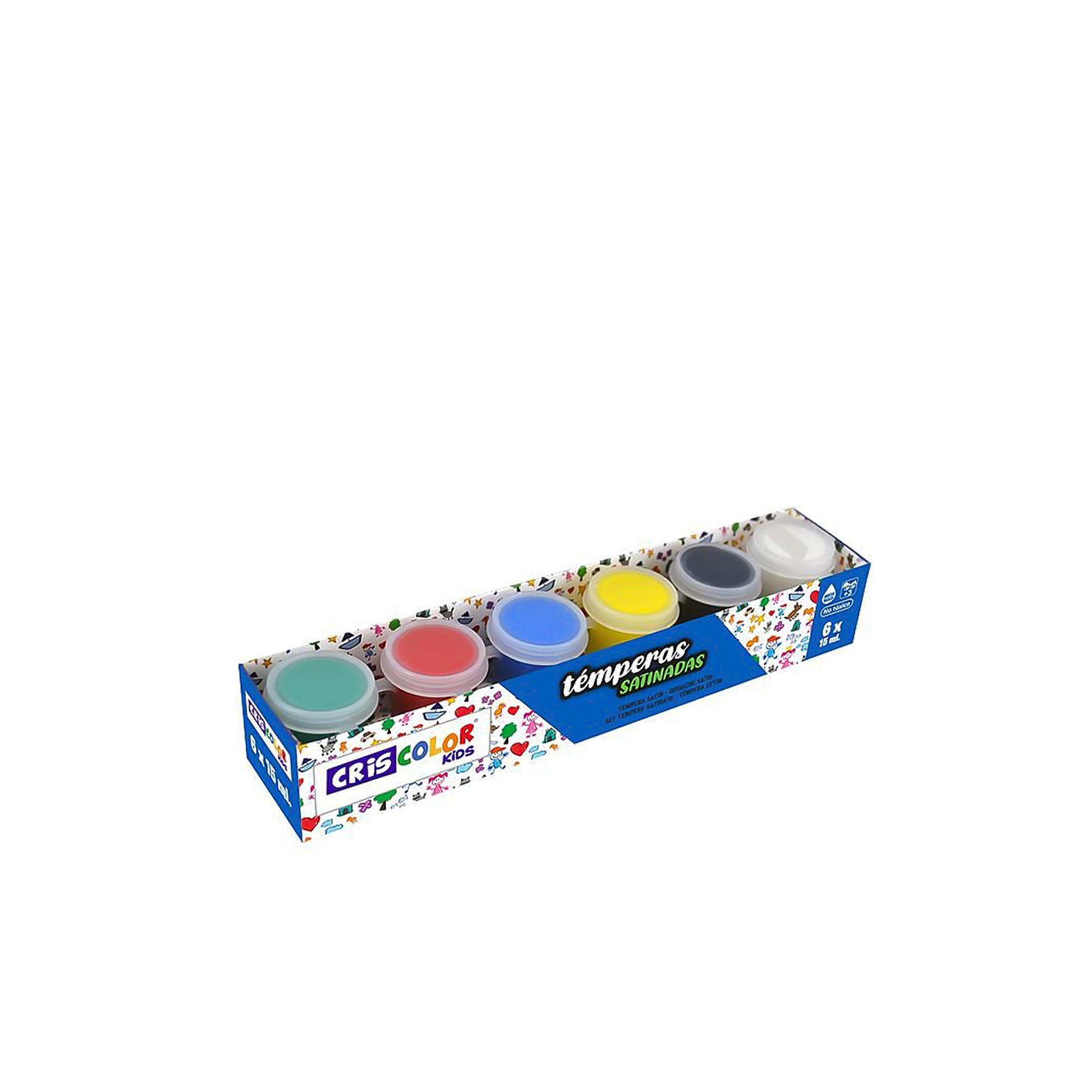 Tinta Tempera Cetim Multicor 15ml Pack 6