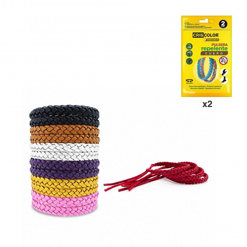 Pulseira Anti-Mosquitos De Couro Pack 2 Pulseira Anti-Mosquitos De Couro Pack 2