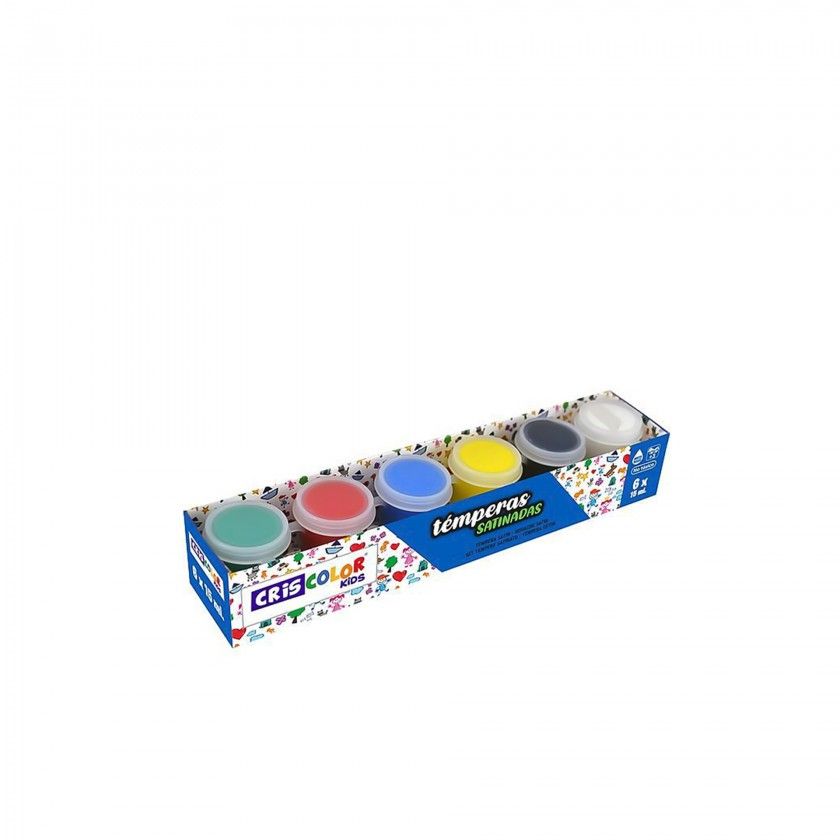 Tinta Tempera Cetim Multicor 15ml Pack 6 Tinta Tempera Cetim Multicor 15ml Pack 6
