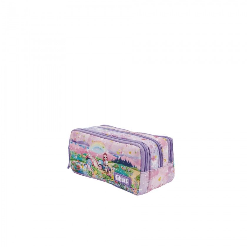 Estojo 3 Compatimentos Garden Girl Estojo 3 Compatimentos Garden Girl