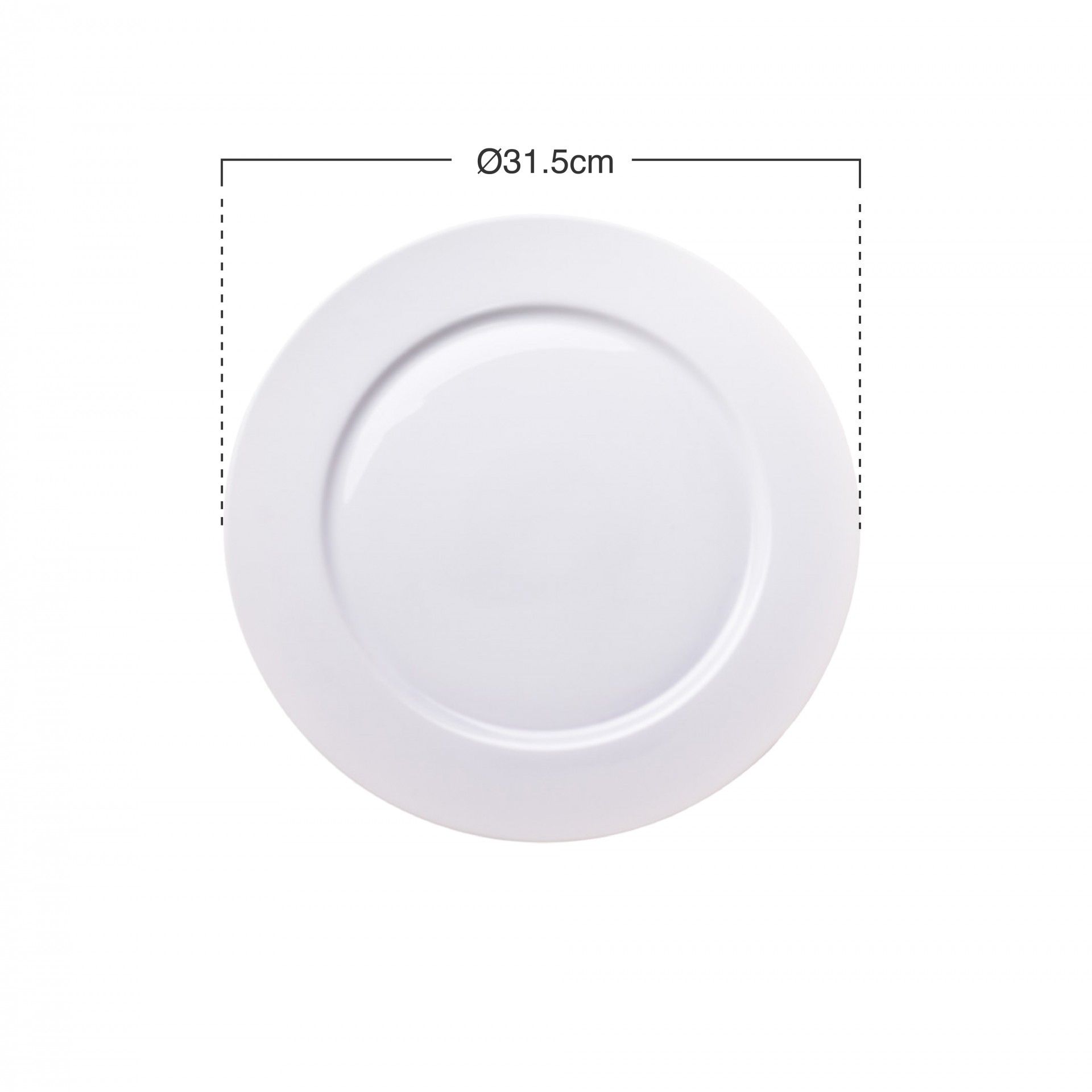 Prato Porcelana Classic Branco Ø31.5cm