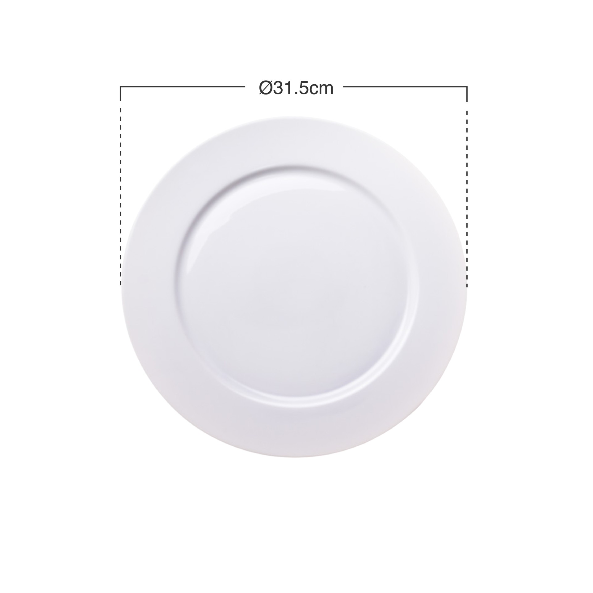 Prato Porcelana Classic Branco Ø31.5cm