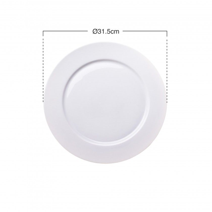Prato Porcelana Classic Branco �31.5cm