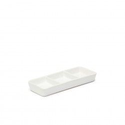 Porta Aperitivos 3 Divisões Porcelana 18.5X7X2.5cm Porta Aperitivos 3 Divisões Porcelana 18.5X7X2.5cm