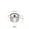 Caçarola Mini Inox Com Tampa 450ml Ø10.2X6.5cm Caçarola Mini Inox Com Tampa 450ml Ø10.2X6.5cm