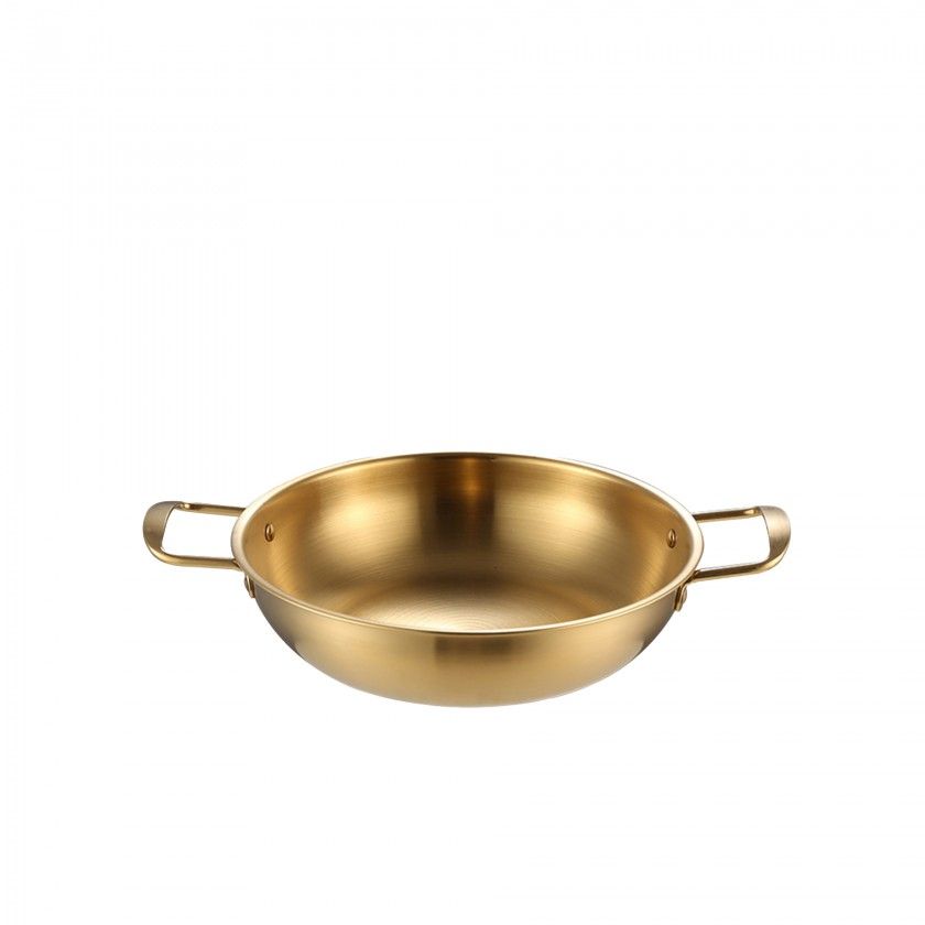 Frigideira 2 Asas Inox Dourado 1.9l Ø23X6.5cm Frigideira 2 Asas Inox Dourado 1.9l Ø23X6.5cm