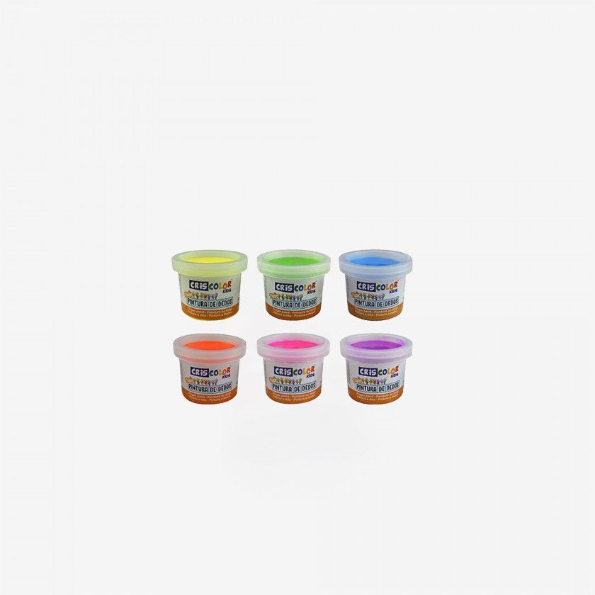 Tinta Pintura Dedos Fluo 50ml Pack 6 Tinta Pintura Dedos Fluo 50ml Pack 6