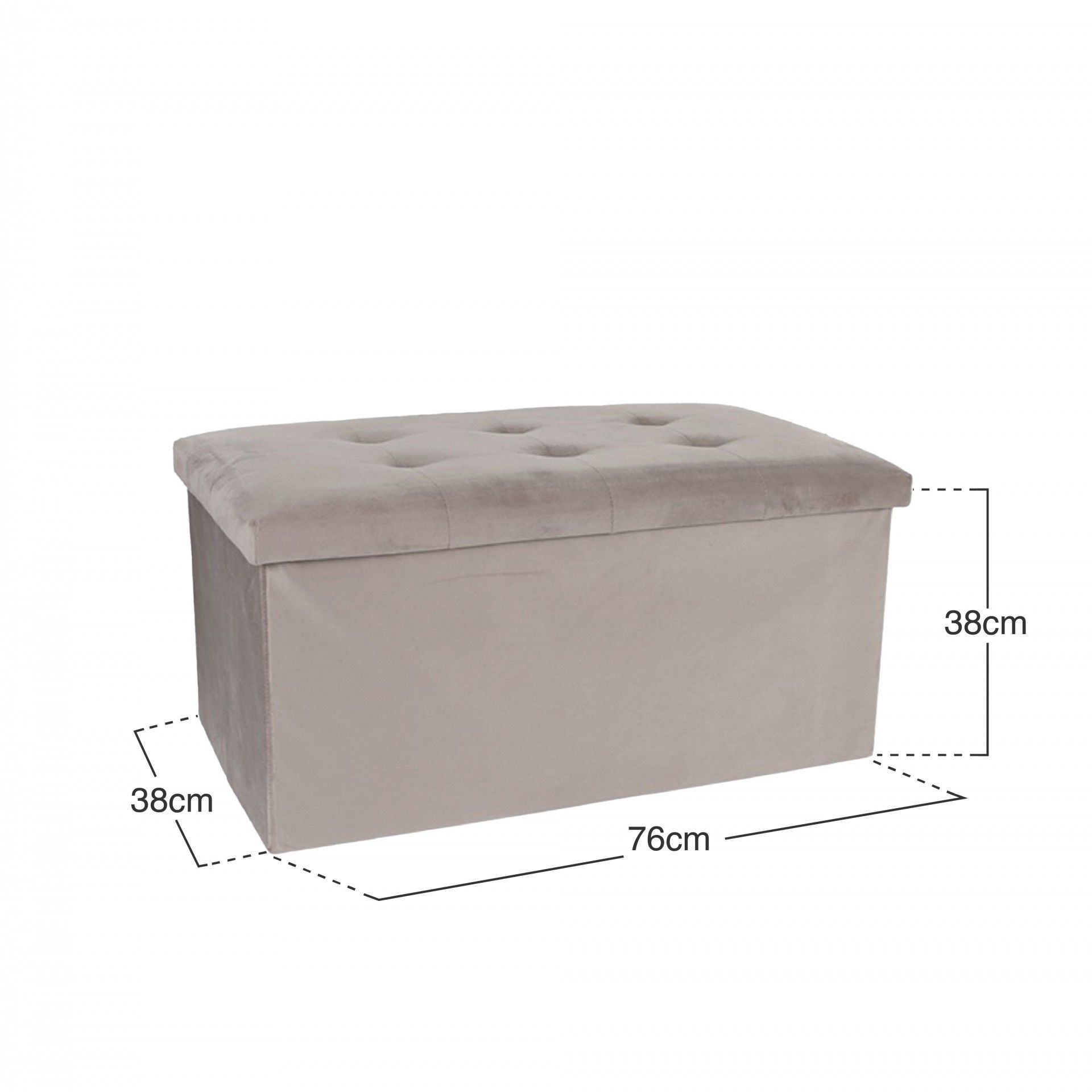 Banqueta Veludo Retangular 76X38X38cm