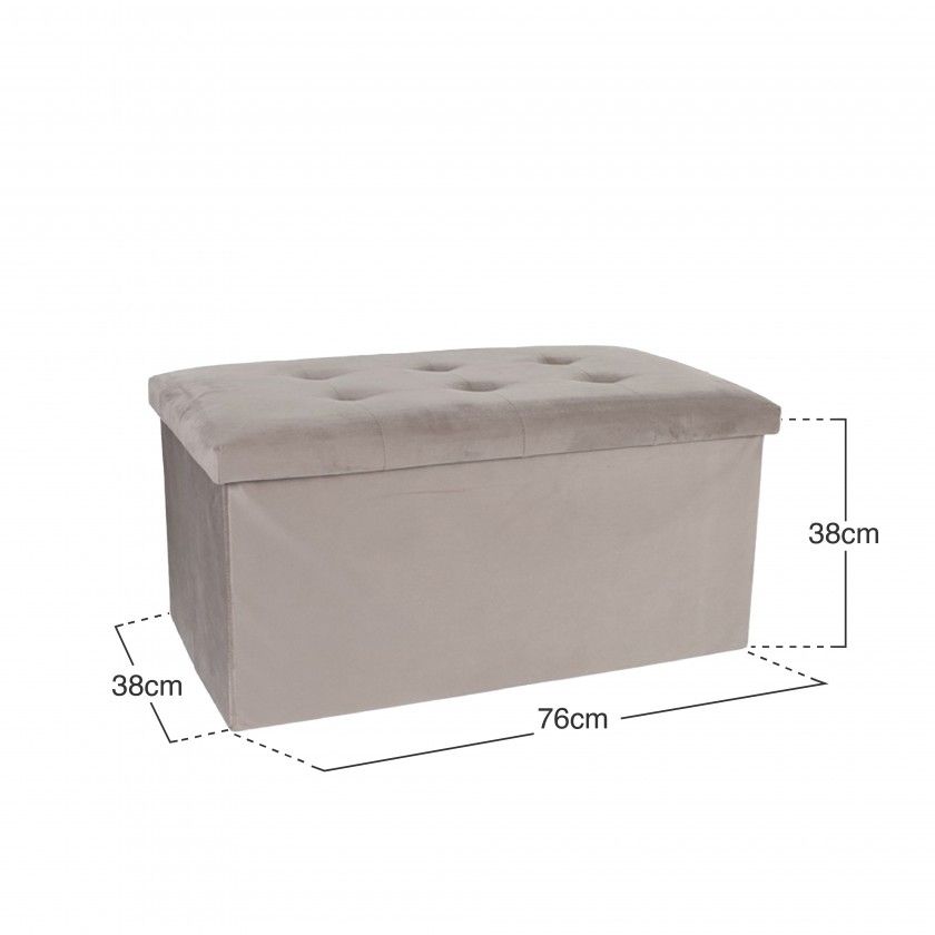 Banqueta Veludo Retangular 76X38X38cm Banqueta Veludo Retangular 76X38X38cm