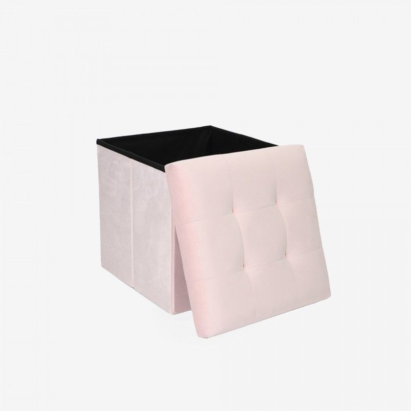 Banqueta Veludo Retangular 38X38X38cm Banqueta Veludo Retangular 38X38X38cm