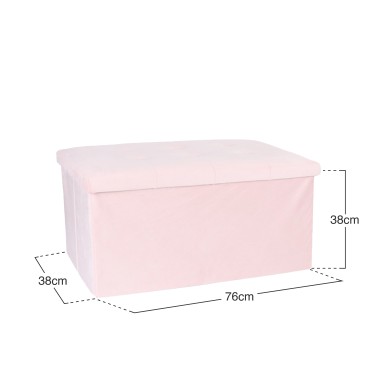 Banqueta Veludo Retangular 76X38X38cm