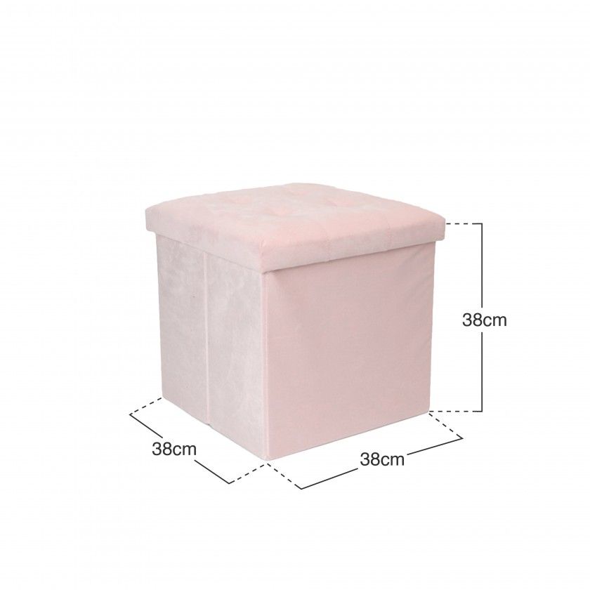 Banqueta Veludo Retangular 38X38X38cm Banqueta Veludo Retangular 38X38X38cm