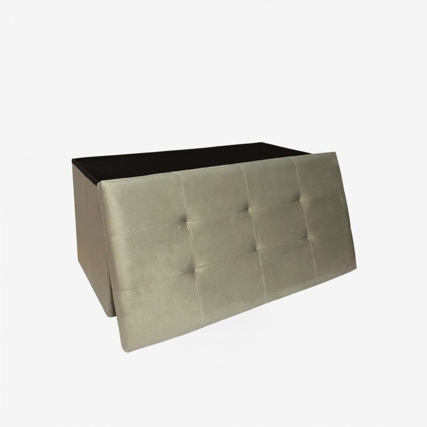 Banqueta Veludo Retangular 76X38X38cm Banqueta Veludo Retangular 76X38X38cm