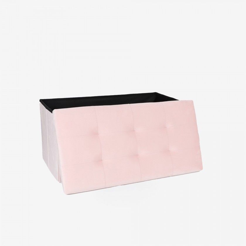 Banqueta Veludo Retangular 76X38X38cm Banqueta Veludo Retangular 76X38X38cm