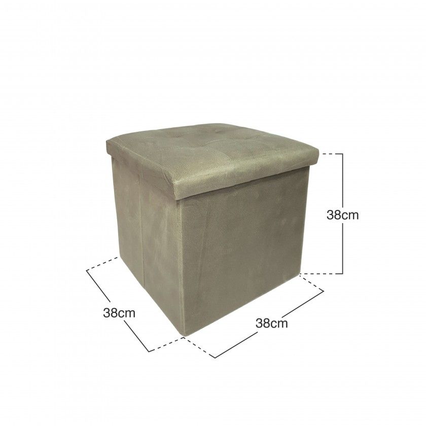 Banqueta Veludo Retangular 38X38X38cm Banqueta Veludo Retangular 38X38X38cm
