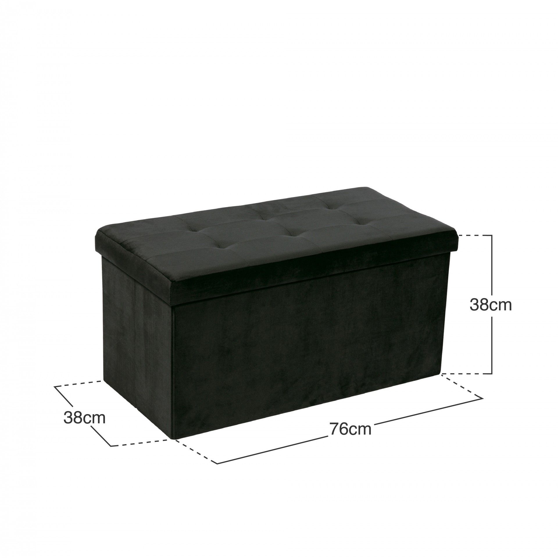 Banqueta Veludo Retangular 76X38X38cm