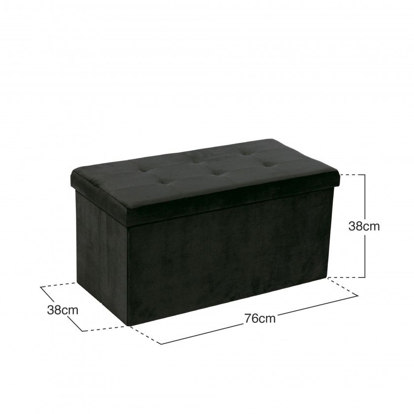 Banqueta Veludo Retangular 76X38X38cm Banqueta Veludo Retangular 76X38X38cm