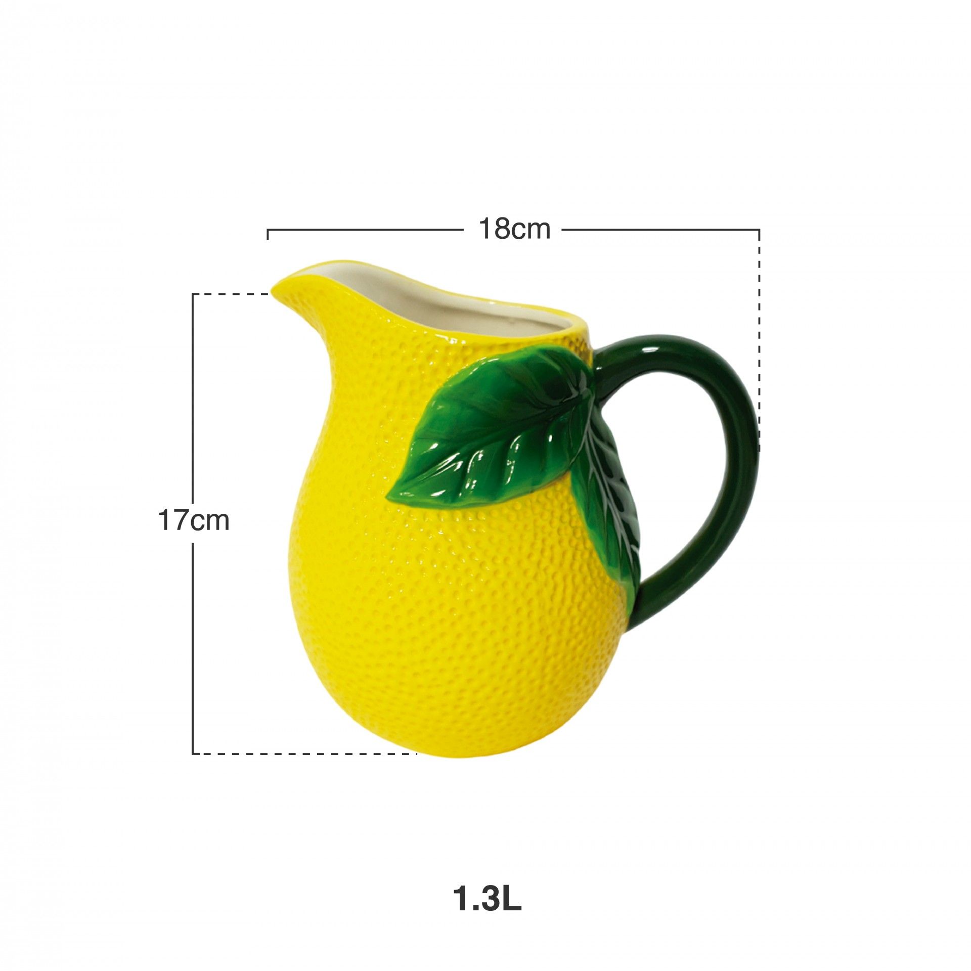 Jarro Ceramica Limão 1300Ml 18X13.5X17cm