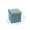 Banqueta Veludo Retangular 38X38X38cm Banqueta Veludo Retangular 38X38X38cm