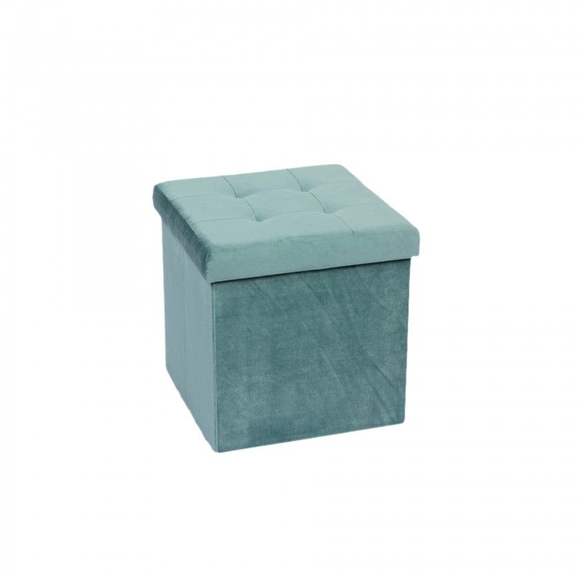 Banqueta Veludo Retangular 38X38X38cm Banqueta Veludo Retangular 38X38X38cm