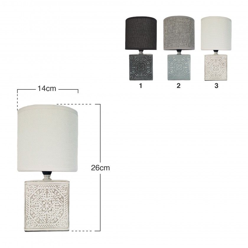 Candeeiro Base Ceramica 14X11X26cm Candeeiro Base Ceramica 14X11X26cm